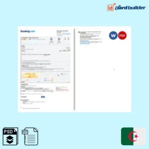 Algeria hotel booking confirmation template