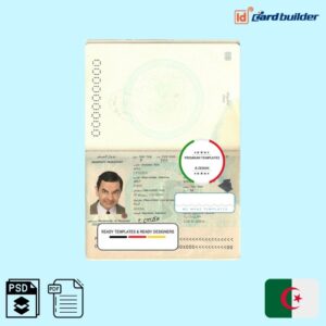 Algeria passport template