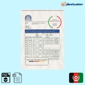 DA AFGHANISTAN BANK (DAB) BANK STATEMENT TEMPLATE