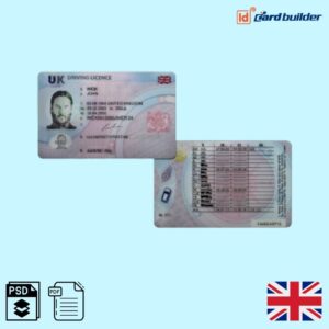 UK Drivers License Template 2022