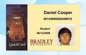 Bradley University ID Template PSD