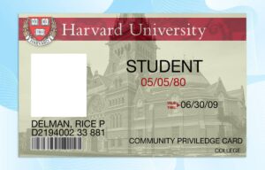 Harvard University ID Template PSD