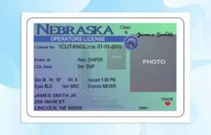 Nebraska Drivers License Template PSD FREE