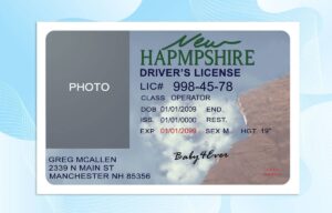 New Hampshire Drivers License Template PSD FREE