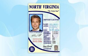 North Virginia Drivers License Template PSD FREE