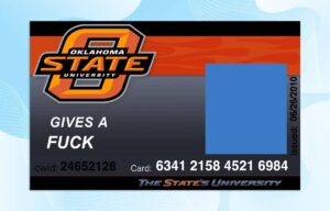 Oklahoma State University ID Template PSD