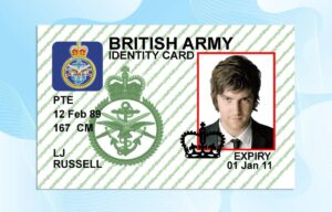 UK Military ID Template PSD