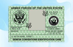 USA Military ID Template PSD