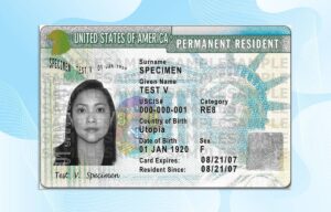 USA Permanent Resident Card Template