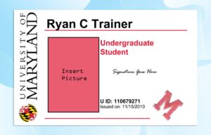 University of Maryland ID Template PSD