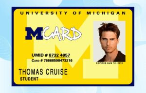 University of Michigan ID Template PSD