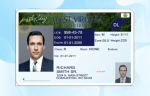West Virginia Drivers License Template PSD FREE
