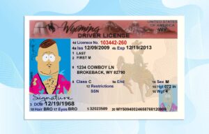 Wyoming Drivers License Template PSD FREE