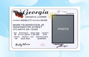 Georgia Drivers License Template PSD FREE