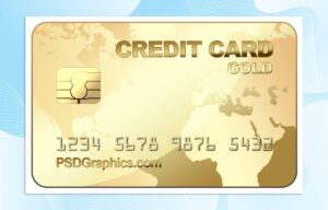Gold Credit Card Template PSD