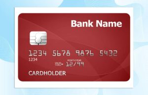 Red Credit Card Template PSD