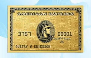American Express Gold Credit Card Template PSD