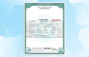 San Francisco Birth Certificate Template