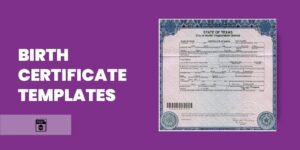 fake birth certificate templates