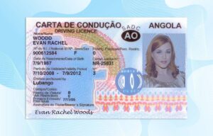 Fake Angola Driver License Template PSD